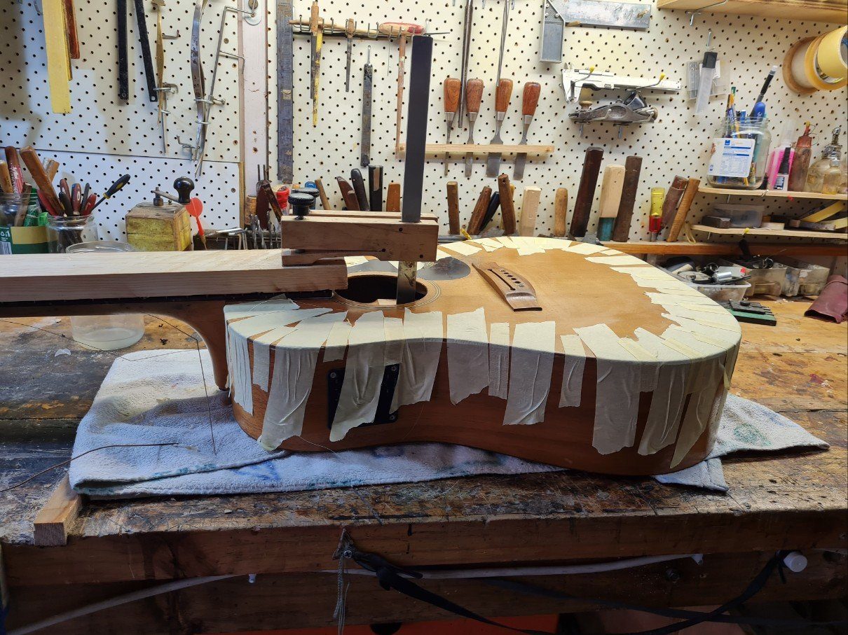 Flood-damaged guitar repair, photo 7