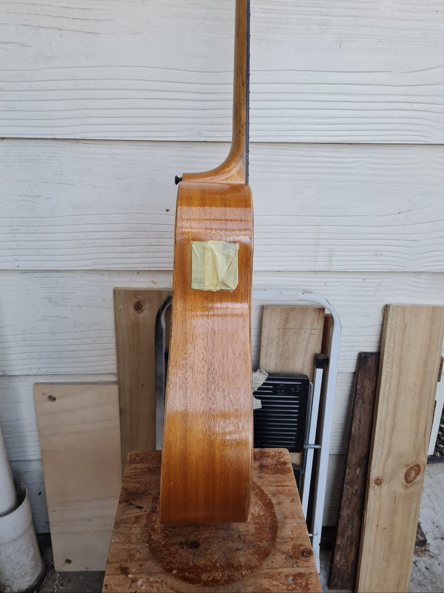 Flood-damaged guitar repair, photo 8